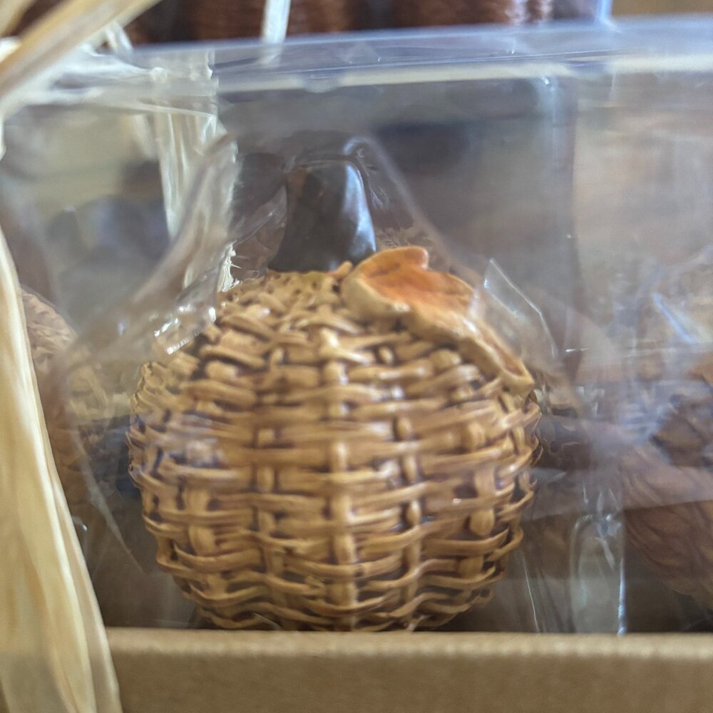 ROBERT STANLEY RESIN PUMPKIN PLACE CARD HOLDERS FALL DECOR